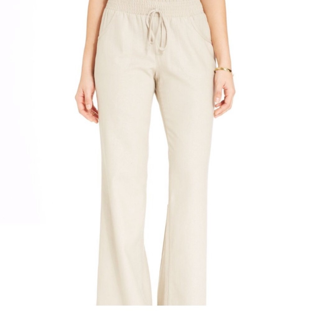 NWT BCX White Linen Pants M